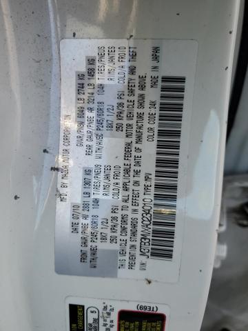 Photo 10 from auction – 2010 MAZDA CX-9 with VIN JM3TB3MVXA0234010