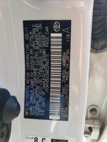 Photo 10 from auction – 2011 TOYOTA PRIUS with VIN JTDKN3DU5B0298315
