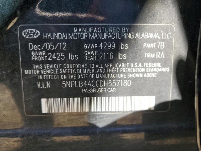 Photo 10 from auction – 2013 HYUNDAI SONATA GLS with VIN 5NPEB4AC0DH657180
