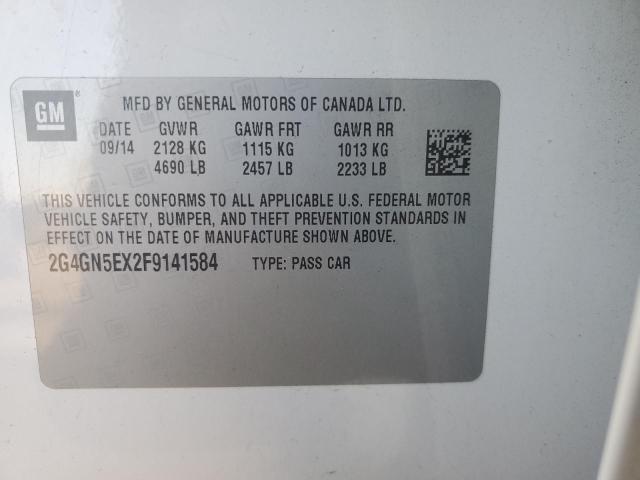 Photo 10 from auction – 2015 BUICK REGAL PREM with VIN 2G4GN5EX2F9141584