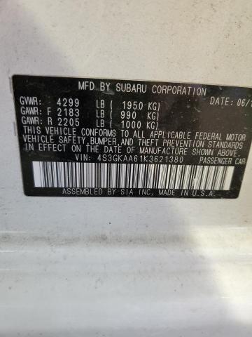 Photo 10 from auction – 2019 SUBARU IMPREZA with VIN 4S3GKAA61K3621380