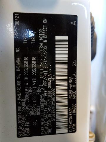 Photo 10 from auction – 2021 TOYOTA HIGHLANDER with VIN 5TDZZRAH3MS075882