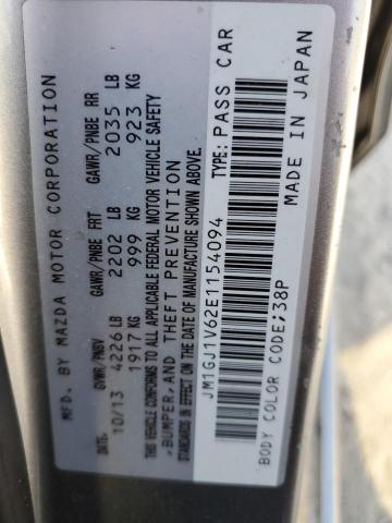 Photo 10 from auction – 2014 MAZDA 6 TOURING with VIN JM1GJ1V62E1154094