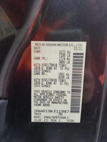 Photo 10 from auction – 2011 NISSAN TITAN S with VIN 1N6AA0CC2BN311987