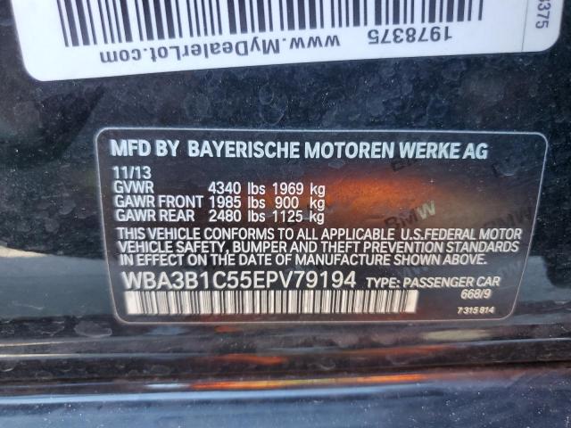 Photo 10 from auction – 2014 BMW 320 I with VIN WBA3B1C55EPV79194