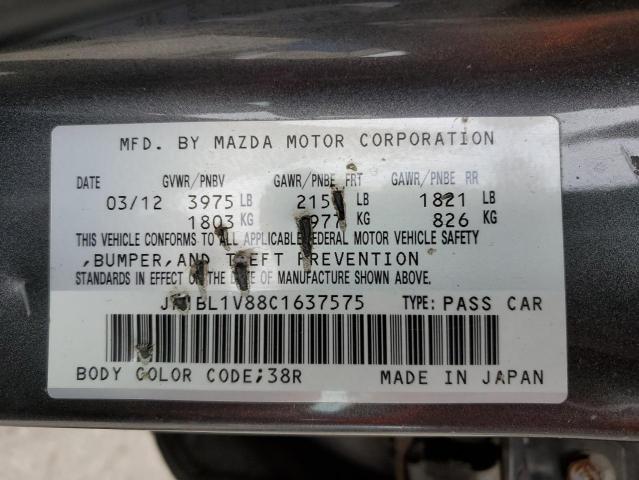 Photo 10 from auction – 2012 MAZDA 3 I with VIN JM1BL1V88C1637575