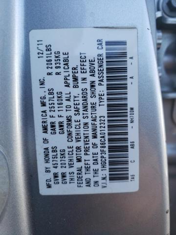 Photo 10 from auction – 2012 HONDA ACCORD EXL with VIN 1HGCP3F86CA012323