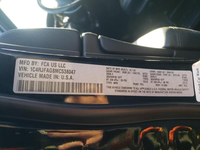 Photo 10 from auction – 2021 JEEP GRAND CHER with VIN 1C4RJFAG8MC538047
