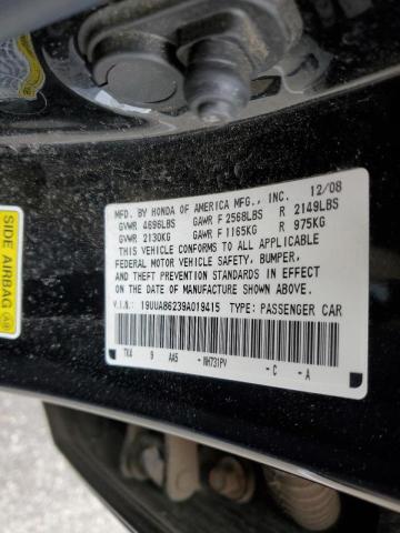 Photo 10 from auction – 2009 ACURA TL with VIN 19UUA86239A019415