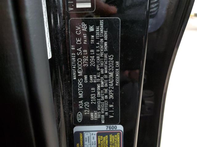 Photo 10 from auction – 2021 KIA FORTE FE with VIN 3KPF24AD3ME320245