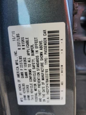 Photo 10 from auction – 2011 HONDA ACCORD LXP with VIN 1HGCP2F47BA032795