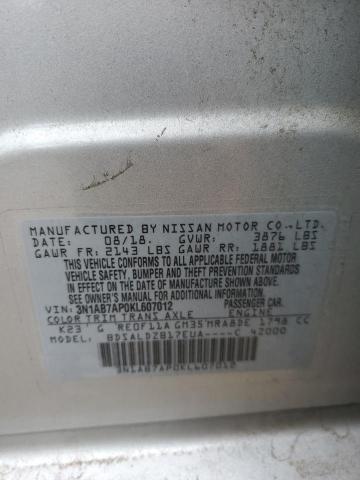 Photo 10 from auction – 2019 NISSAN SENTRA S with VIN 3N1AB7AP0KL607012