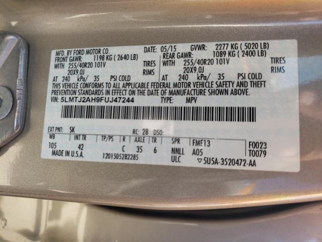 Photo 10 from auction – 2015 LINCOLN MKC with VIN 5LMTJ2AH9FUJ47244