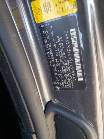 Photo 10 from auction – 2007 BMW 335 I with VIN WBAWL73597PX42493