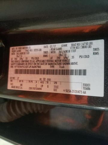 Photo 10 from auction – 2018 FORD F150 SUPER with VIN 1FTEW1CG7JFA05780