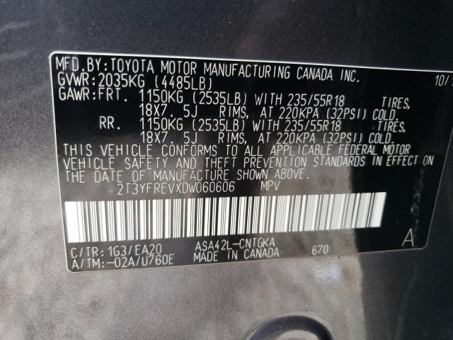 Photo 10 from auction – 2013 TOYOTA RAV4 LIMIT with VIN 2T3YFREVXDW060606