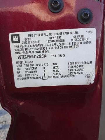 Zdjęcie 10 z aukcji – 2004 GMC NEW SIERRA z VIN 2GTEC19V541220634