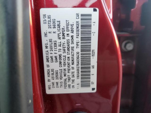 Photo 10 from auction – 2006 ACURA 3.2TL with VIN 19UUA66276A036430