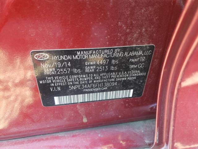 Photo 10 from auction – 2015 HYUNDAI SONATA SPO with VIN 5NPE34AF6FH138094