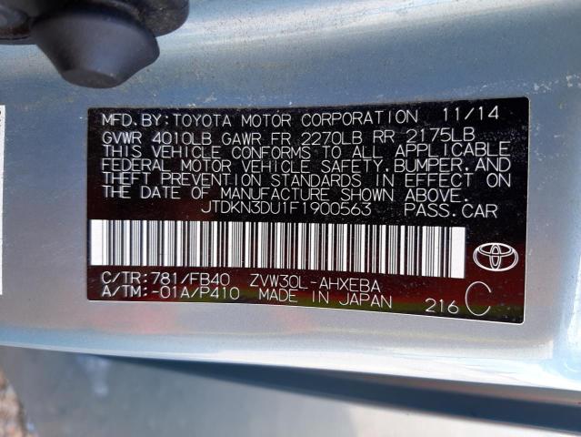 Photo 10 from auction – 2015 TOYOTA PRIUS with VIN JTDKN3DU1F1900563