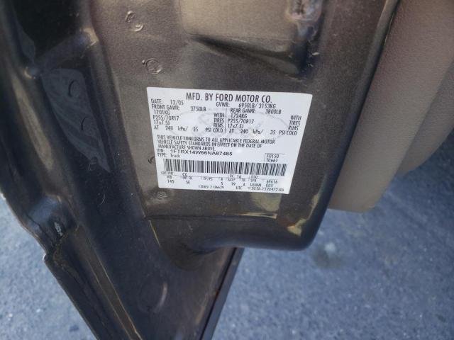 Photo 10 from auction – 2006 FORD F150 with VIN 1FTRX14W66NA87485