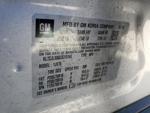 Photo 10 from auction – 2020 CHEVROLET TRAX 1LT with VIN KL7CJLSB8LB315161