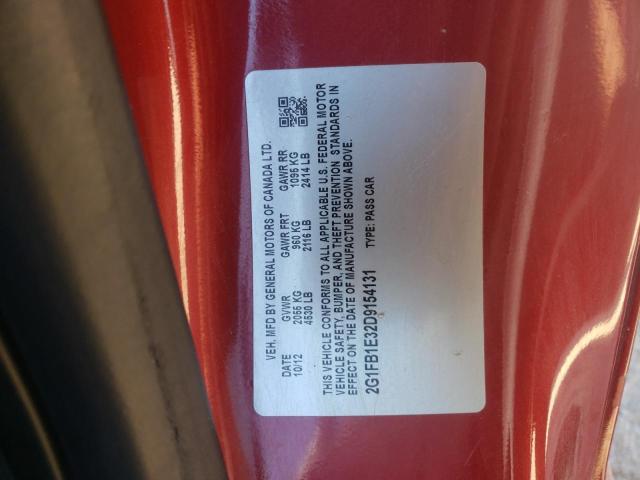 Photo 10 from auction – 2013 CHEVROLET CAMARO LT with VIN 2G1FB1E32D9154131