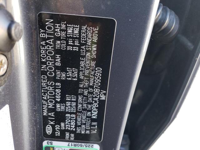 Photo 10 from auction – 2011 KIA SPORTAGE L with VIN KNDPBCA20B7095910