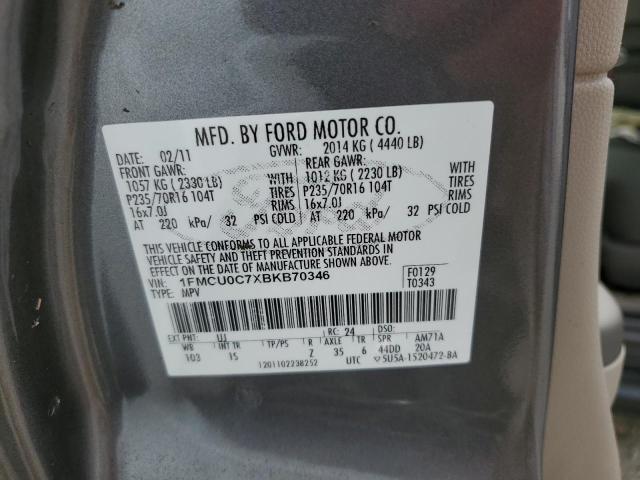 Photo 10 from auction – 2011 FORD ESCAPE XLS with VIN 1FMCU0C7XBKB70346
