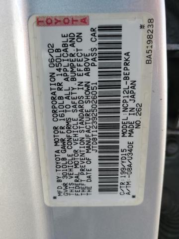 Photo 10 from auction – 2002 TOYOTA ECHO with VIN JTDBT123925026051