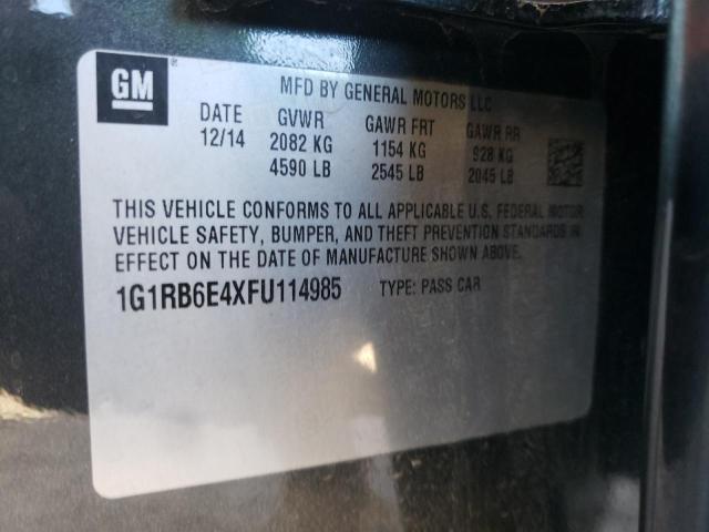Photo 10 from auction – 2015 CHEVROLET VOLT with VIN 1G1RB6E4XFU114985