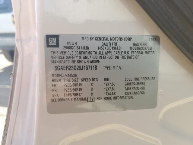 Photo 10 from auction – 2009 BUICK ENCLAVE CX with VIN 5GAER23D29J167118