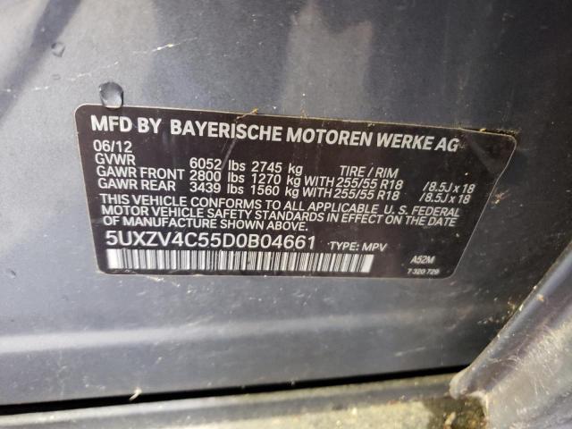 Photo 10 from auction – 2013 BMW X5 XDRIVE3 with VIN 5UXZV4C55D0B04661