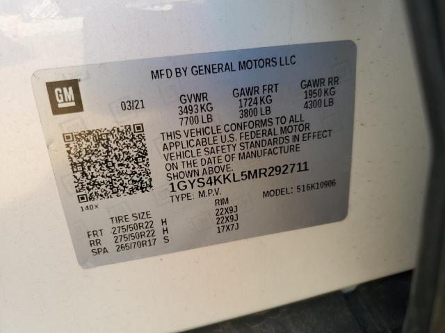 Photo 10 from auction – 2021 CADILLAC ESCALADE E with VIN 1GYS4KKL5MR292711