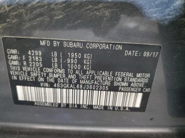Photo 10 from auction – 2018 SUBARU IMPREZA SP with VIN 4S3GKAL68J3602305