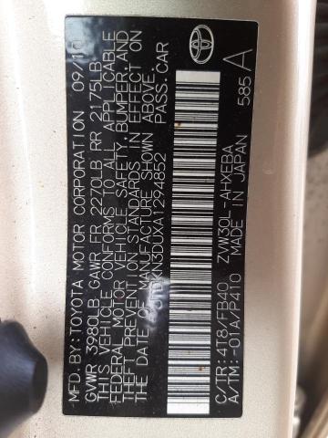 Photo 10 from auction – 2010 TOYOTA PRIUS with VIN JTDKN3DUXA1294852