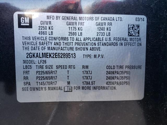 Photo 10 from auction – 2014 GMC TERRAIN SL with VIN 2GKALMEK2E6289513
