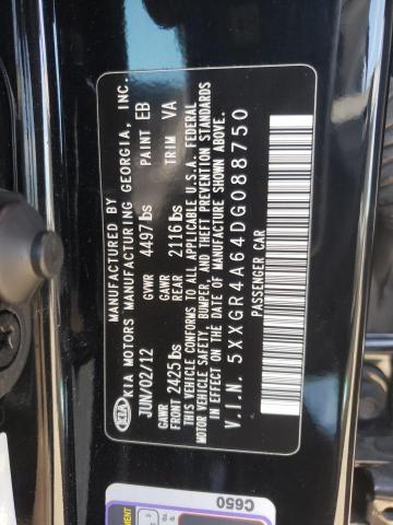Photo 10 from auction – 2013 KIA OPTIMA SX with VIN 5XXGR4A64DG088750