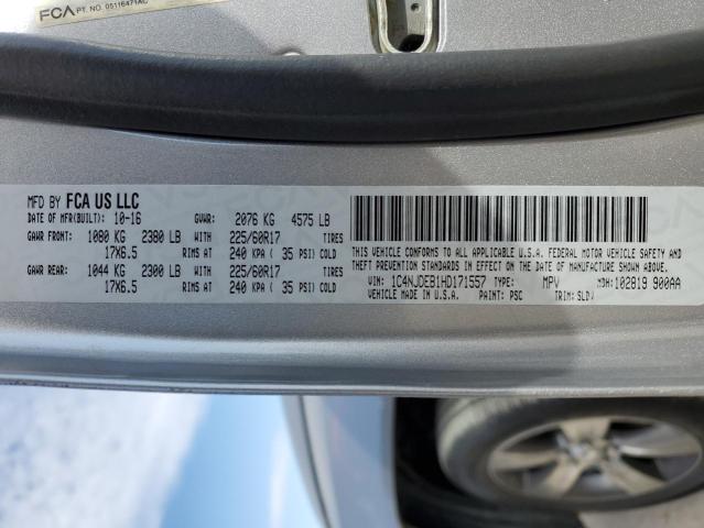 Photo 10 from auction – 2017 JEEP COMPASS LA with VIN 1C4NJDEB1HD171557