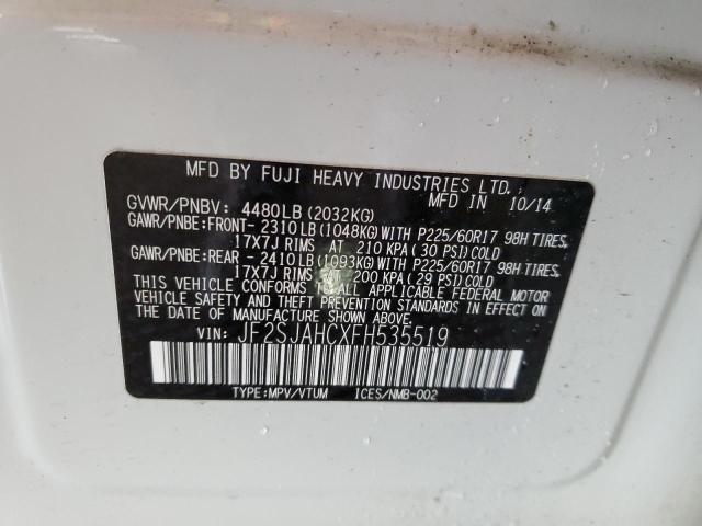 Photo 10 from auction – 2015 SUBARU FORESTER 2 with VIN JF2SJAHCXFH535519