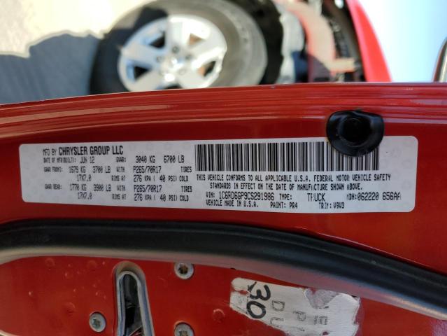 Photo 10 from auction – 2012 DODGE RAM 1500 S with VIN 1C6RD6GP9CS291986