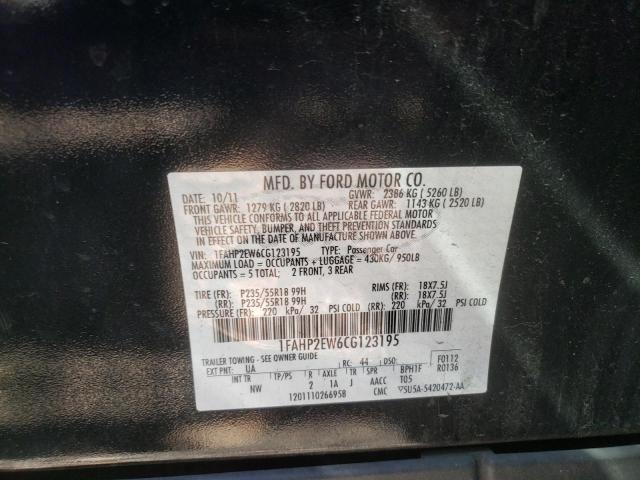 صورة رقم 10 من المزاد - 2012 FORD TAURUS SEL مع VIN 1FAHP2EW6CG123195