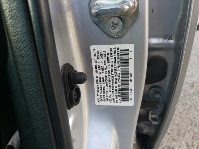 Photo 10 from auction – 2015 HONDA CIVIC SE with VIN 19XFB2F70FE282323