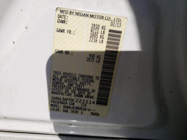 Photo 10 from auction – 2013 NISSAN ALTIMA 2.5 with VIN 1N4AL3AP7DC221114