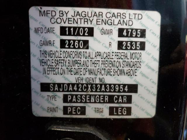 Photo 10 from auction – 2003 JAGUAR XK8 with VIN SAJDA42CX32A33954