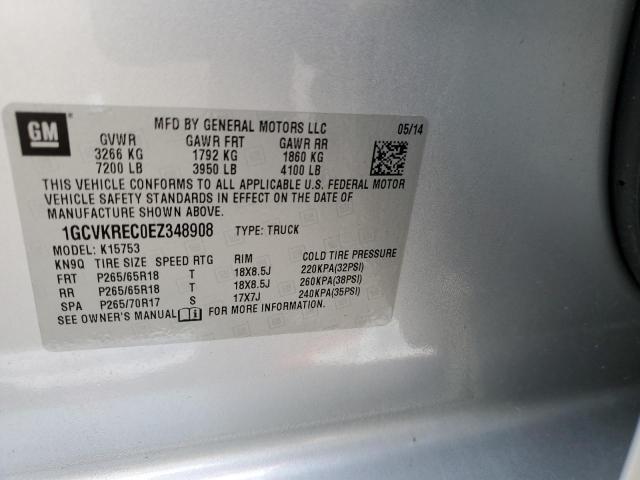 Photo 10 from auction – 2014 CHEVROLET SILVERADO with VIN 1GCVKREC0EZ348908