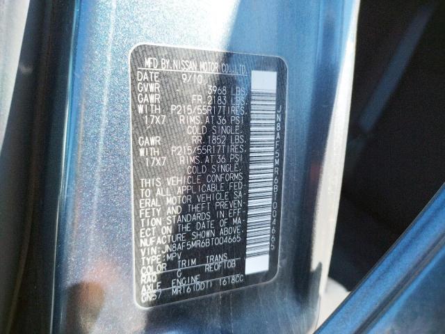 Photo 10 from auction – 2011 NISSAN JUKE S with VIN JN8AF5MR6BT004665
