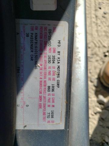 Photo 10 from auction – 2001 KIA SPECTRA GS with VIN KNAFB161015016646