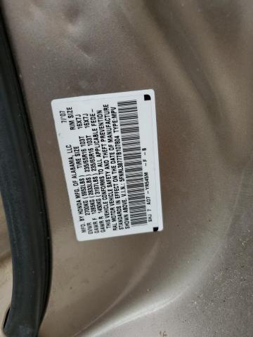 Photo 10 from auction – 2007 HONDA ODYSSEY EX with VIN 5FNRL38777B107804