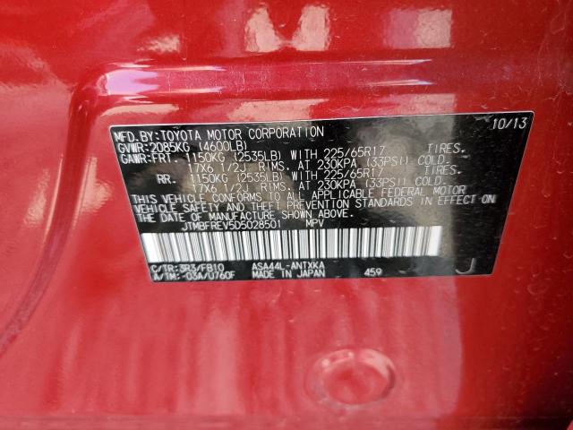 Photo 10 from auction – 2013 TOYOTA RAV4 LE with VIN JTMBFREV5D5028501